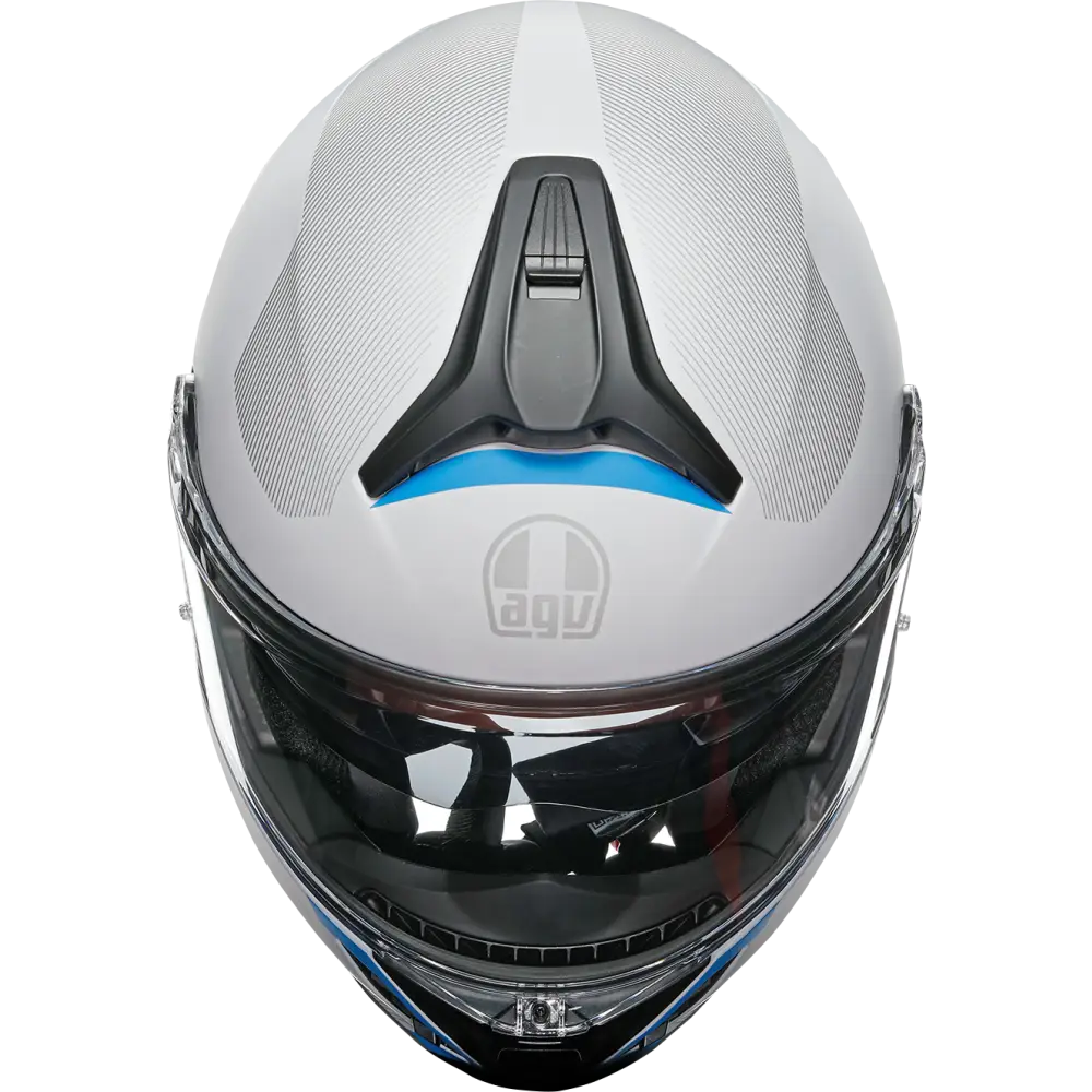 AGV Tourmodular Helmet - Frequency - Light Gray/Blue - Large 211251F2OY00614