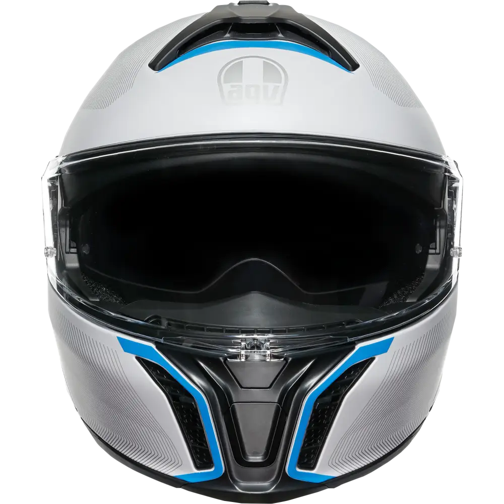 AGV Tourmodular Helmet - Frequency - Light Gray/Blue - Large 211251F2OY00614