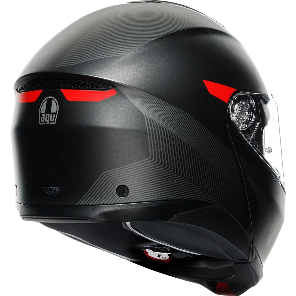 AGV Tourmodular Helmet - Frequency - Matte Gunmetal/Red - 2XL 211251F2OY00516