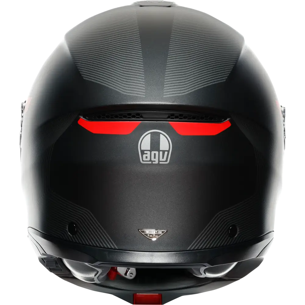 AGV Tourmodular Helmet - Frequency - Matte Gunmetal/Red - 2XL 211251F2OY00516