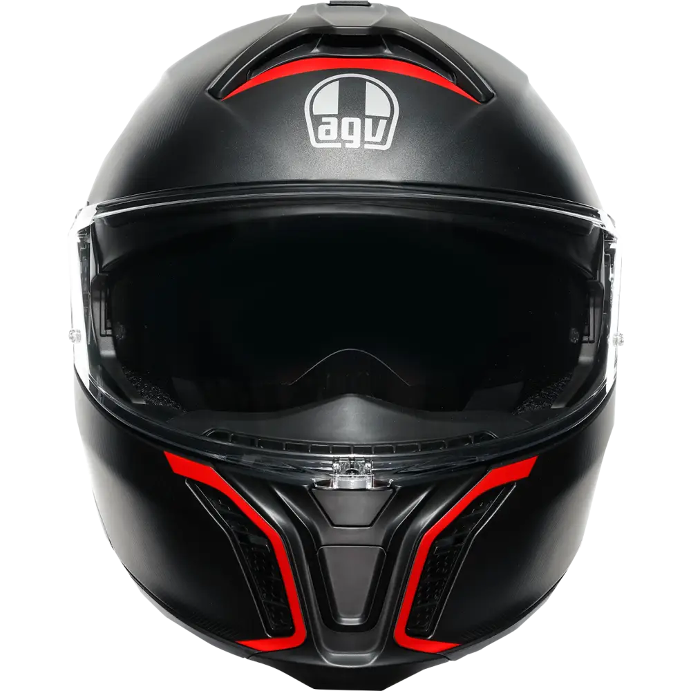 AGV Tourmodular Helmet - Frequency - Matte Gunmetal/Red - 2XL 211251F2OY00516