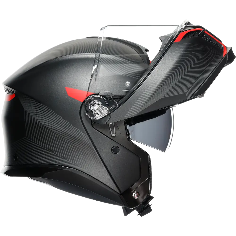 AGV Tourmodular Helmet - Frequency - Matte Gunmetal/Red - 2XL 211251F2OY00516