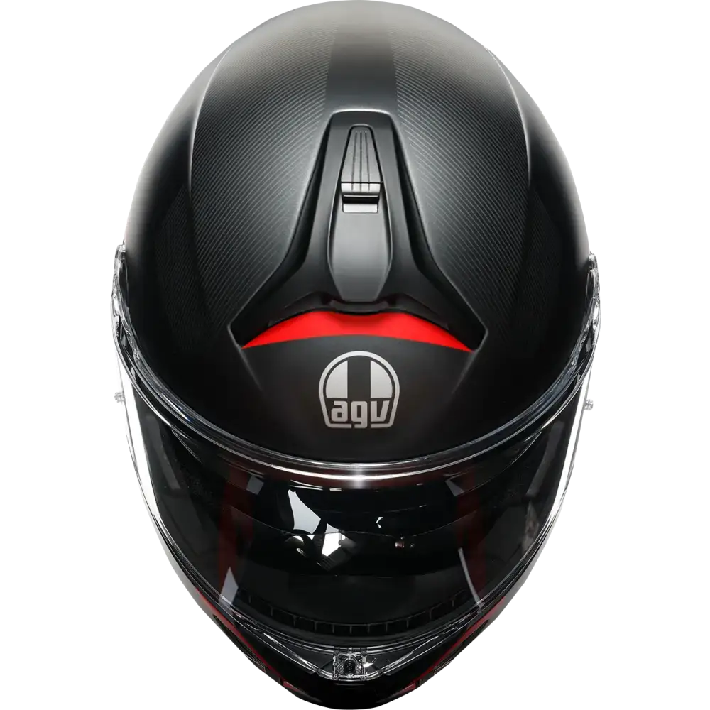 AGV Tourmodular Helmet - Frequency - Matte Gunmetal/Red - 2XL 211251F2OY00516