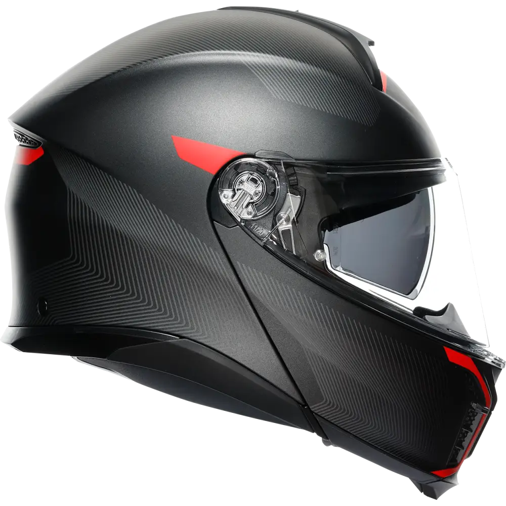 AGV Tourmodular Helmet - Frequency - Matte Gunmetal/Red - Small 211251F2OY00510