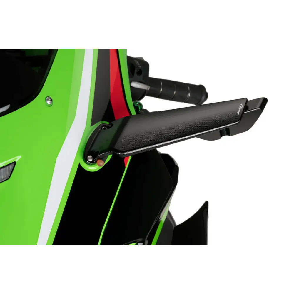 Aileron Rearview Mirror W/Turn Signal Black Kaw Pr