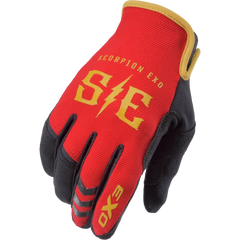 Air Stretch Gloves Charge Red/Gold Lg