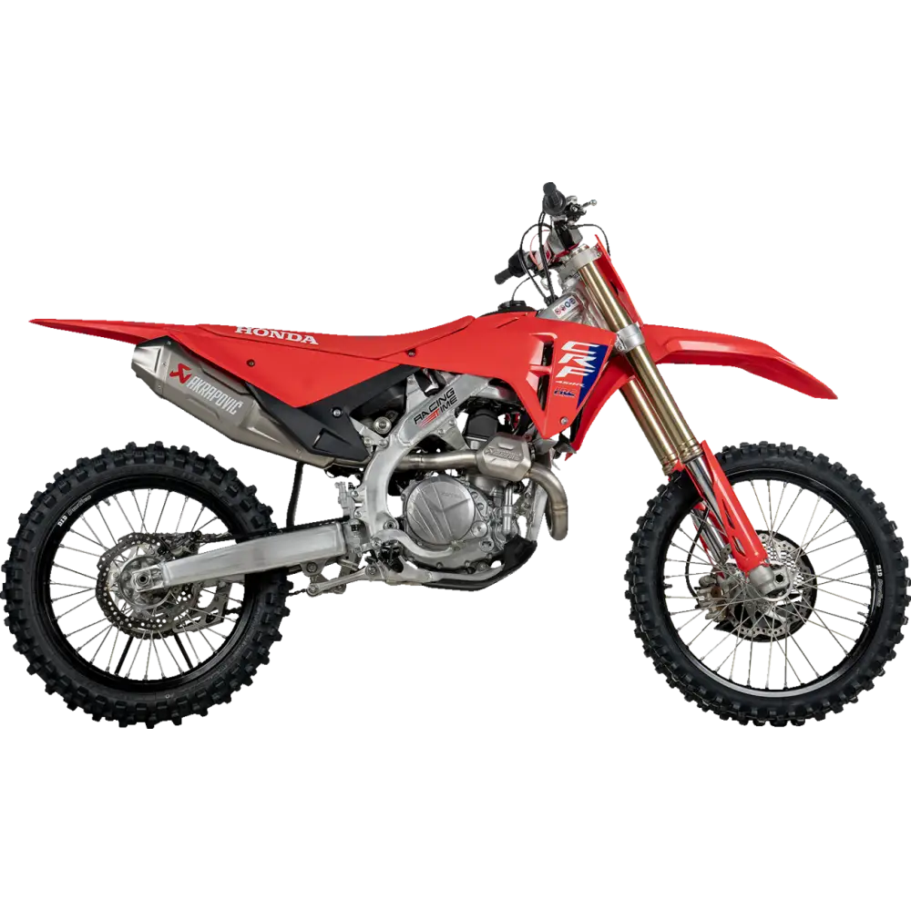 AKRAPOVIC Evolution Line Exhaust System - Titanium - CRF450R/CRF450RX S-H4E1-FDHLT