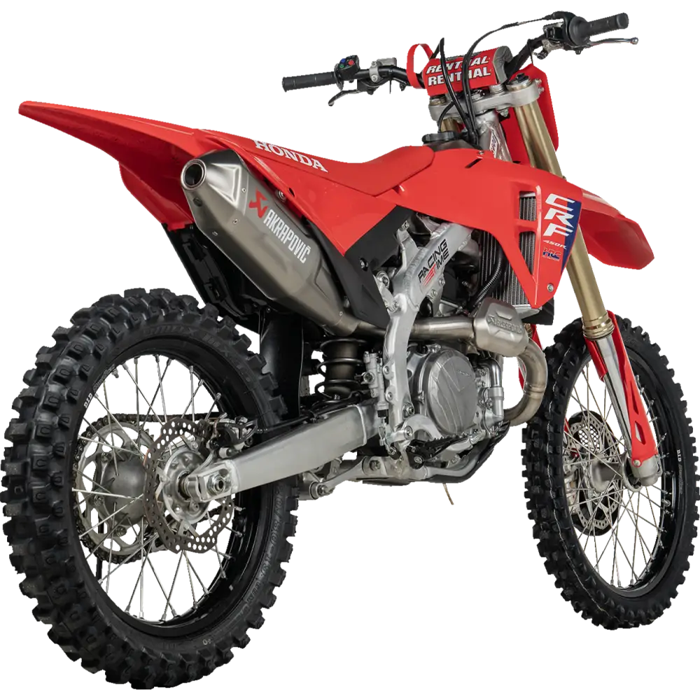 AKRAPOVIC Evolution Line Exhaust System - Titanium - CRF450R/CRF450RX S-H4E1-FDHLT