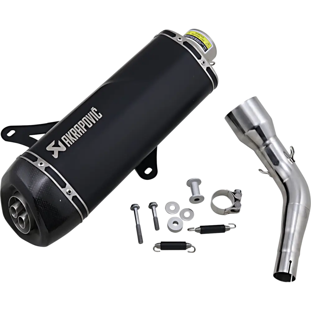 AKRAPOVIC Muffler - Black - Stainless Steel - GTS/GTV S-VE3SO9-HRSSBL