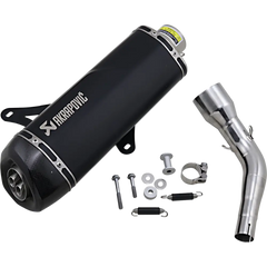 AKRAPOVIC Muffler - Black - Stainless Steel - GTS/GTV S-VE3SO9-HRSSBL