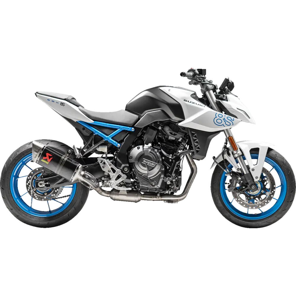 AKRAPOVIC Racing Line Exhaust System for Suzuki GSX-8S & GSX-8R * Carbon Fiber, Part S-S8R2-EEC