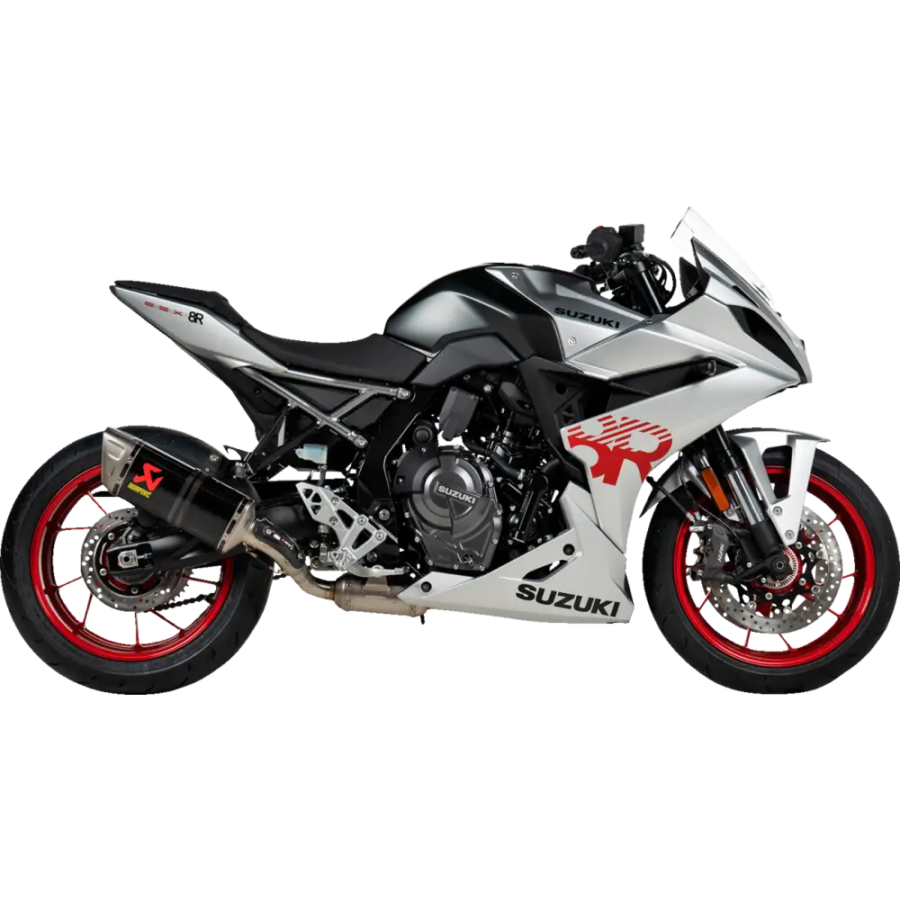 AKRAPOVIC Racing Line Exhaust System for Suzuki GSX-8S & GSX-8R * Carbon Fiber, Part S-S8R2-EEC