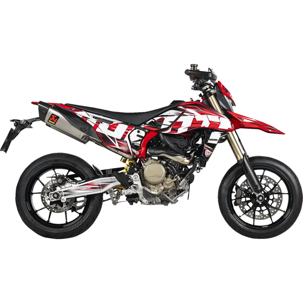 AKRAPOVIC Slip-On Line Mufflers - Titanium - Hypermotard 698 S-D6SO2-HAPLT