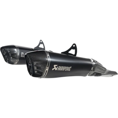 AKRAPOVIC Slip-On Series Muffler - Titanium/Carbon Fiber - Black S-S13SO4-HRAATBL