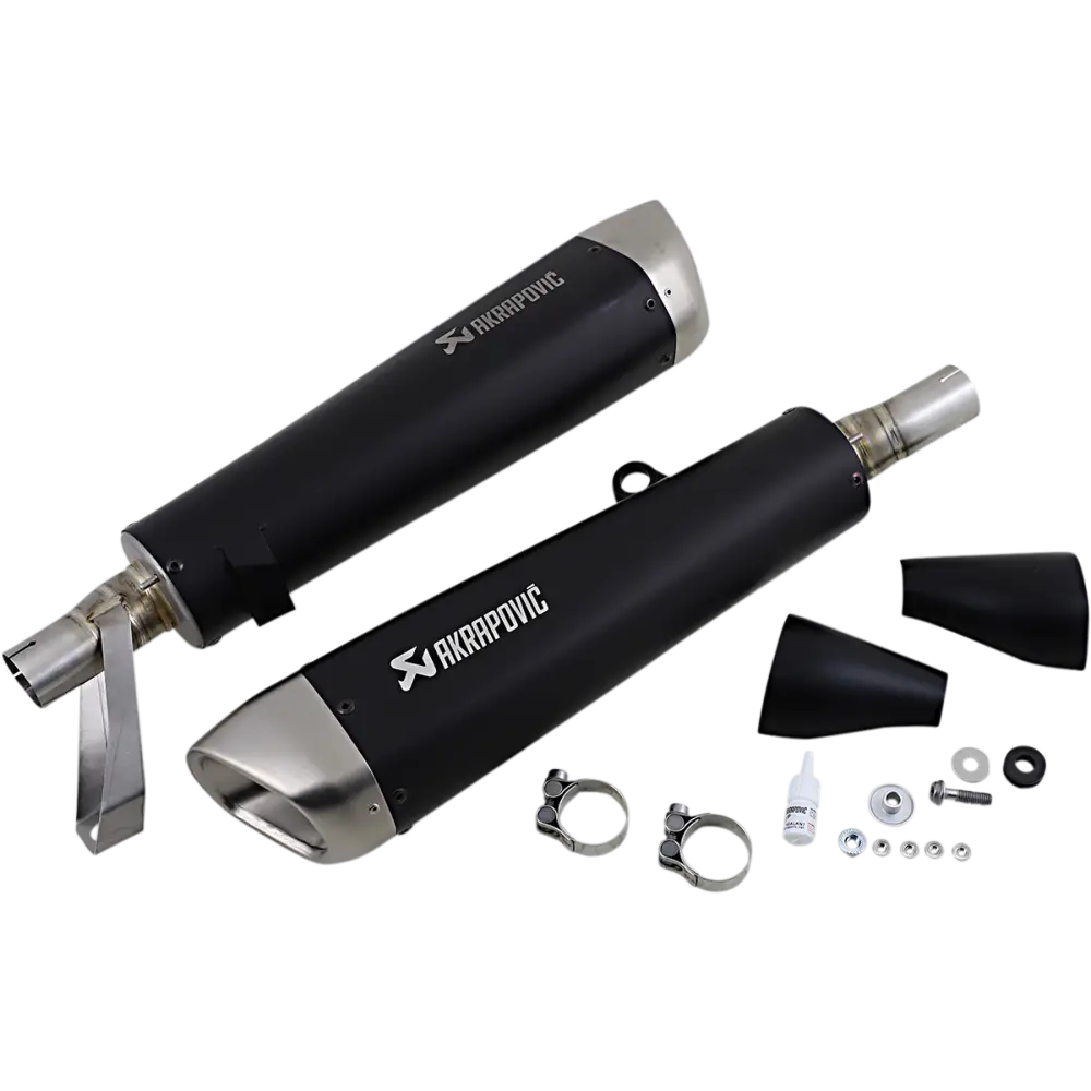 AKRAPOVIC Street Twin Mufflers - Titanium S-T9SO2-HCQTBL