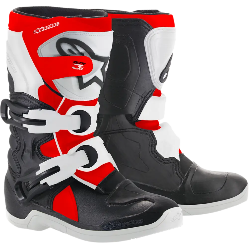 ALPINESTARS Kids Tech 3S Boots - Black/White/Red - US 12 2014518-1231-12