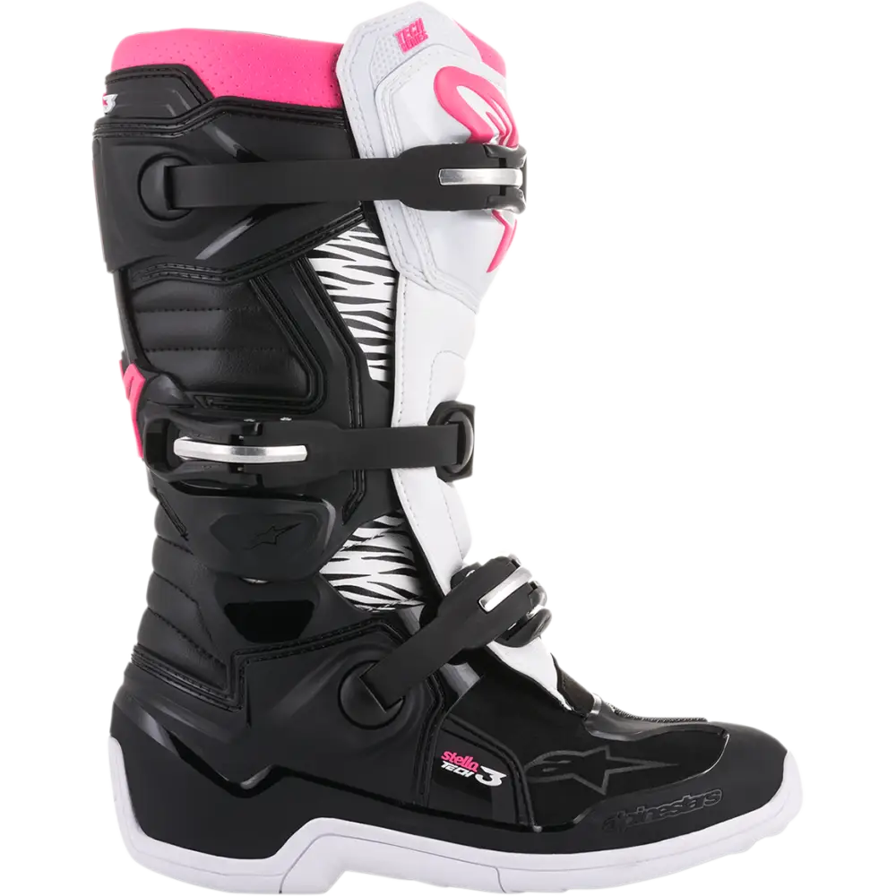 ALPINESTARS Stella Tech 3 Boots - Black/White/Pink - US 8 2013218-130-8