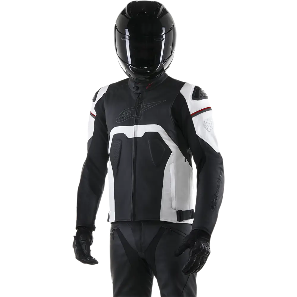 ALPINESTARS Core Leather Jacket - Black/White - US 48 / EU 58 3101316-12-58