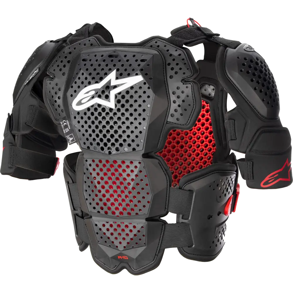 ALPINESTARS A-10 v2 Full Roost Guard - Black/Red - XS/S 6700523-1431-XS