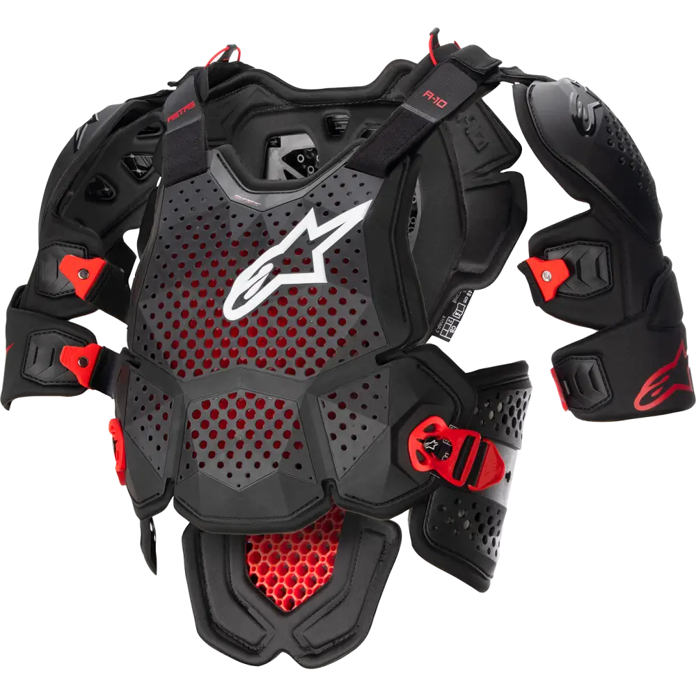 ALPINESTARS A-10 v2 Full Roost Guard - Black/Red - XS/S 6700523-1431-XS