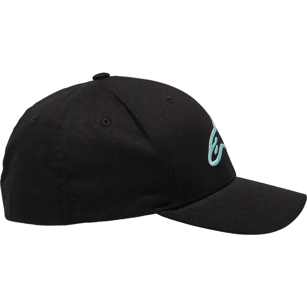 ALPINESTARS Ageless Curve Hat - Black/Light Aqua - Large/XL 1017810101177LX