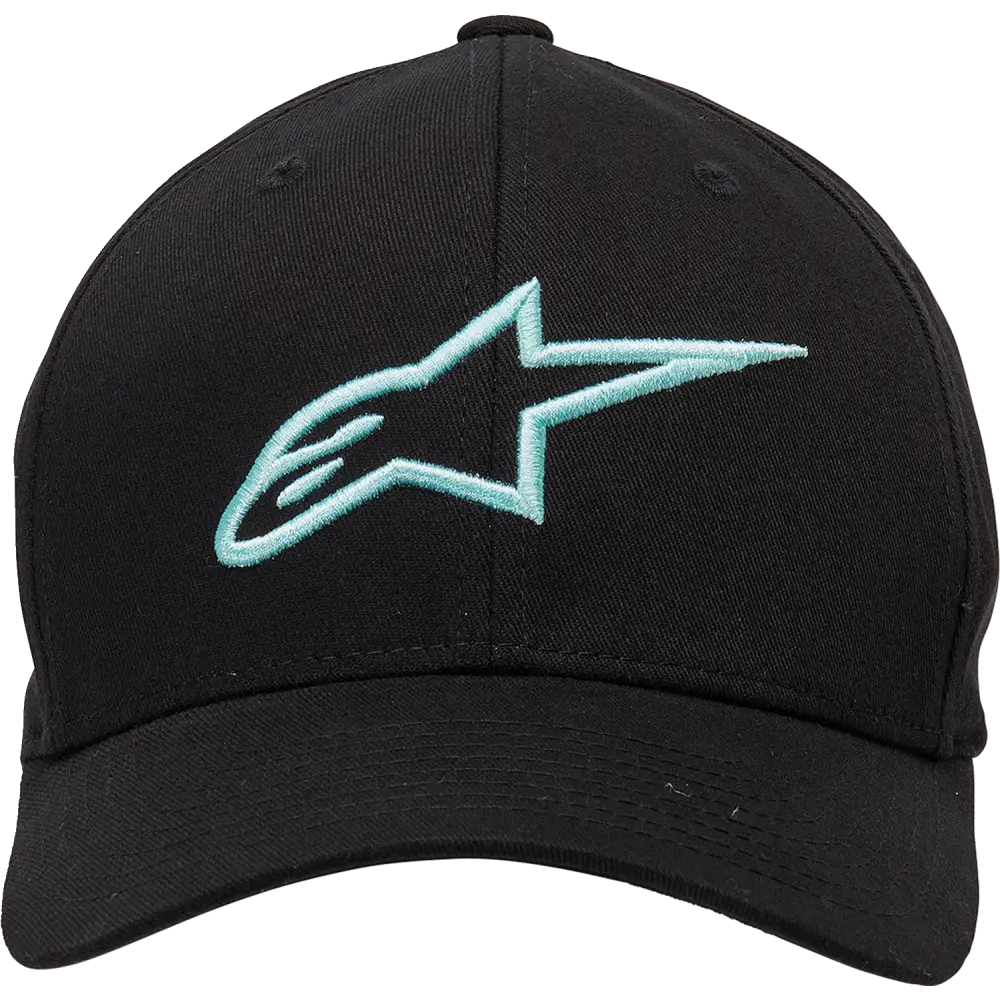 ALPINESTARS Ageless Curve Hat - Black/Light Aqua - Large/XL 1017810101177LX