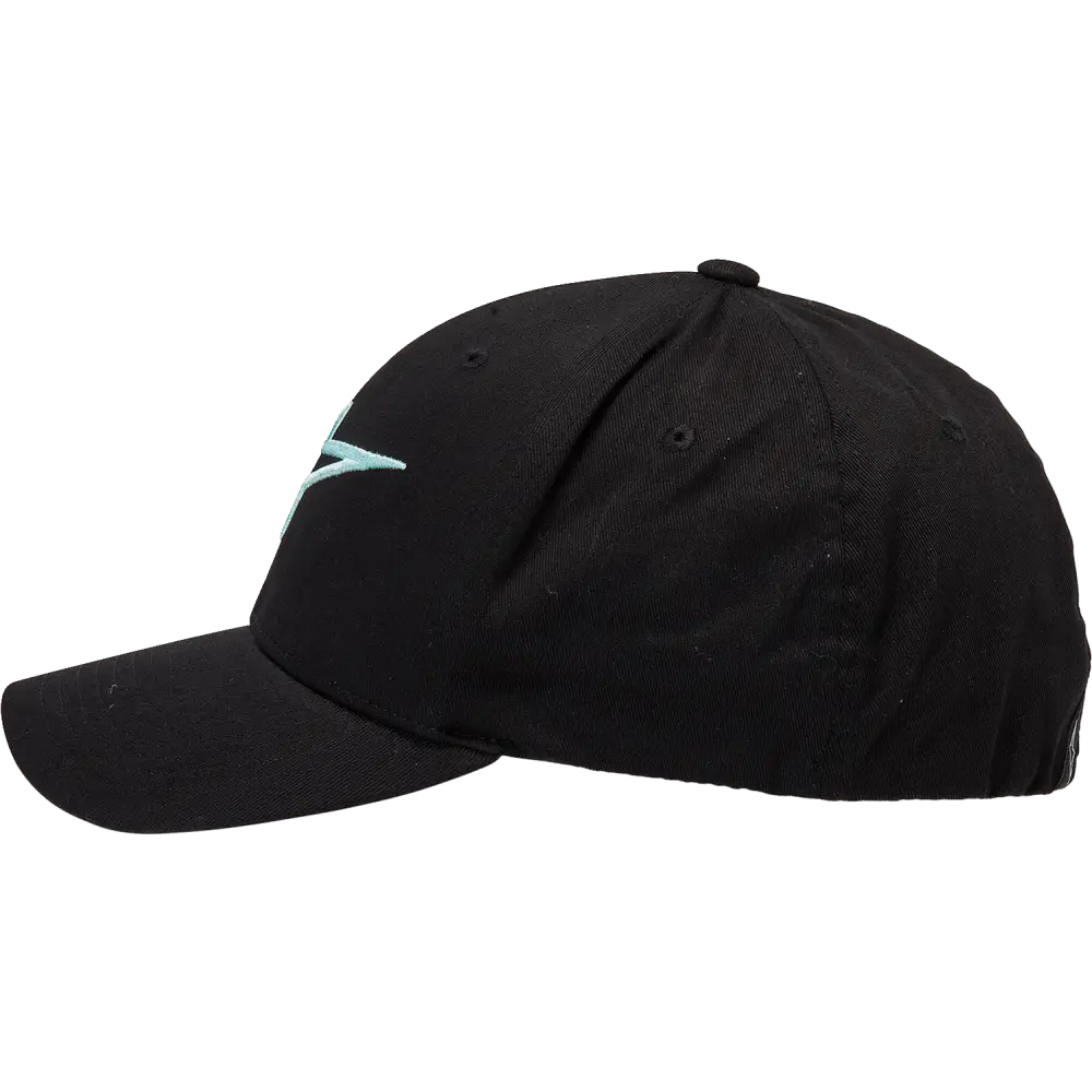 ALPINESTARS Ageless Curve Hat - Black/Light Aqua - Large/XL 1017810101177LX