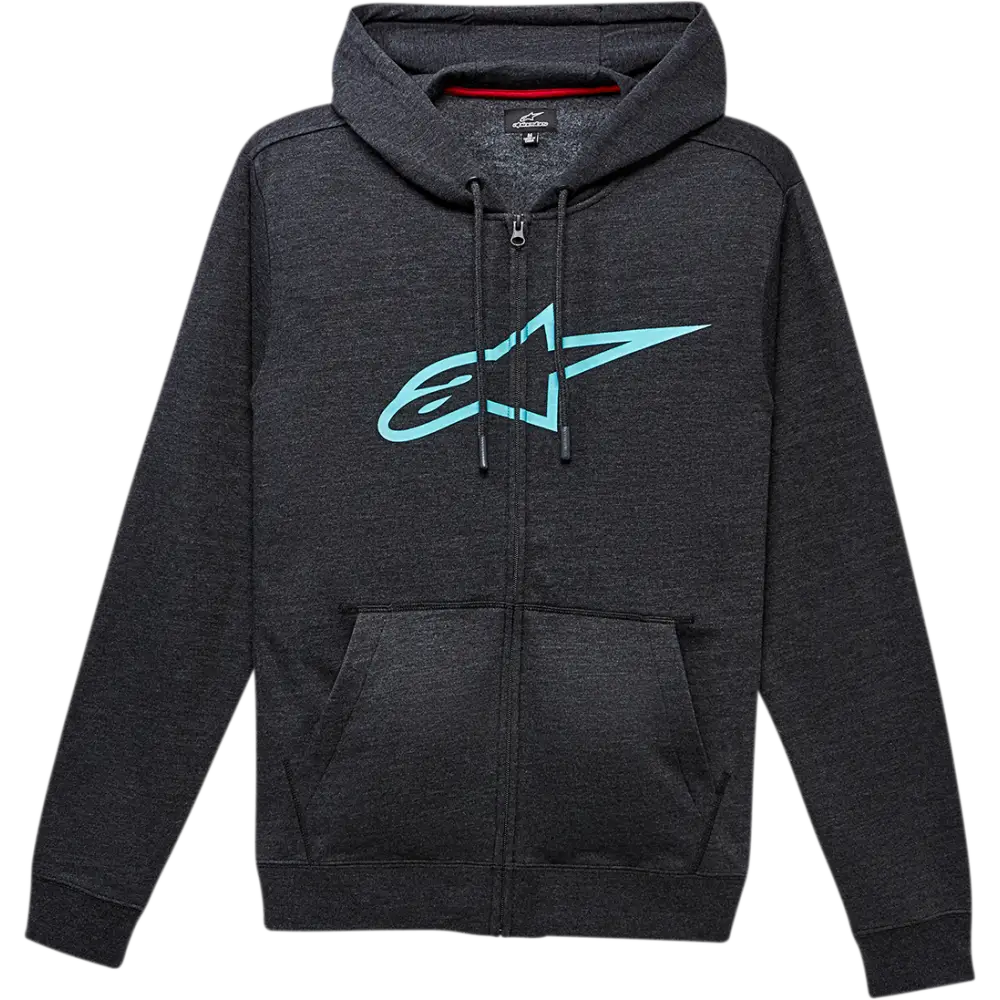 ALPINESTARS Ageless II Zip Hoodie - Charcoal/Turquoise - Medium 1038530521976M