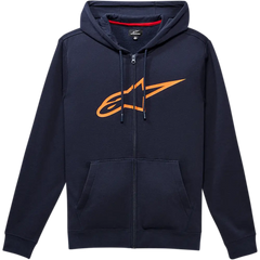 ALPINESTARS Ageless II Zip Hoodie - Navy/Orange - 2XL 10385305270322X