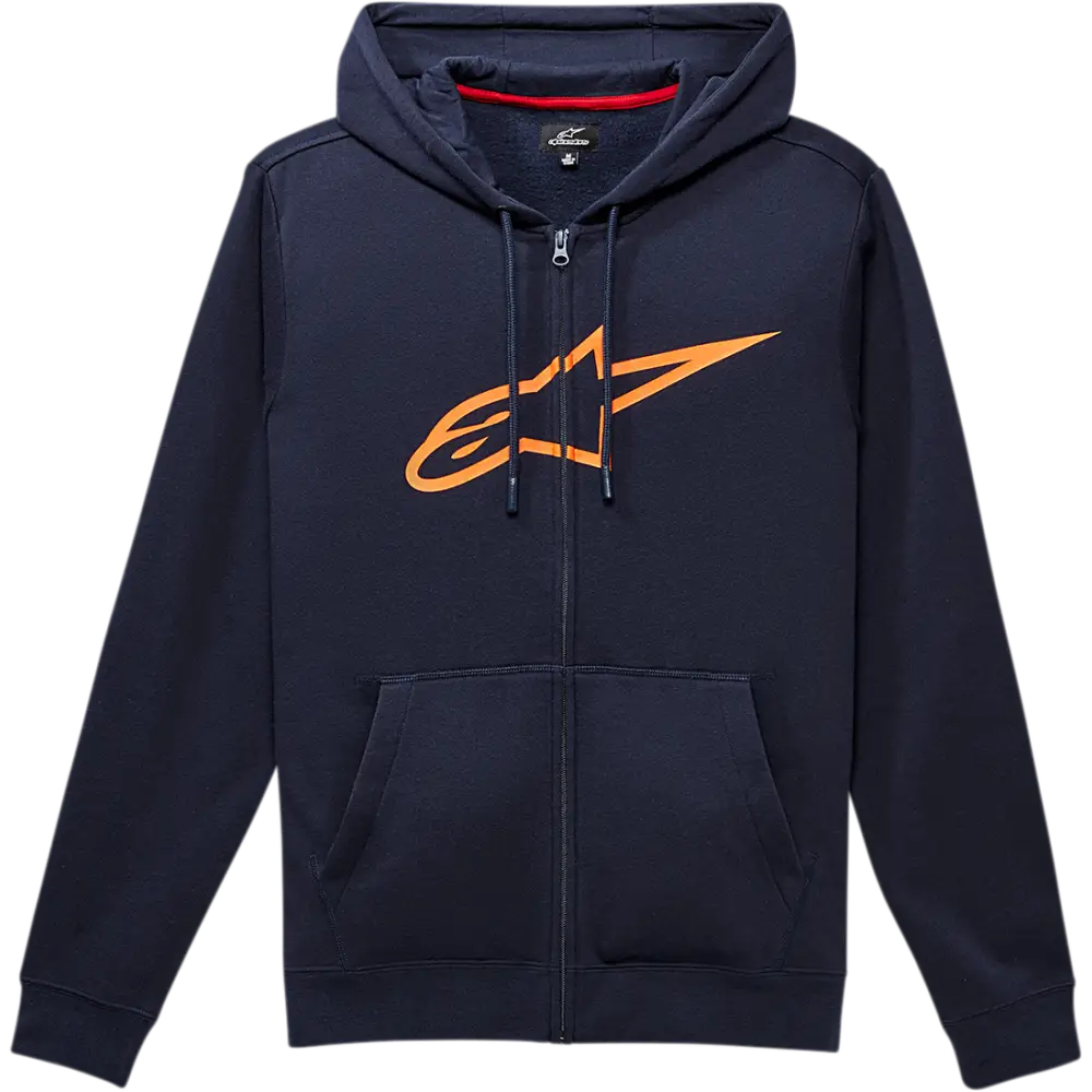 ALPINESTARS Ageless II Zip Hoodie - Navy/Orange - Large 1038530527032L