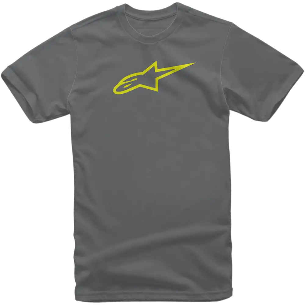 ALPINESTARS Ageless T-Shirt - Charcoal/Hi-Vis Yellow - Medium 1032720301855M