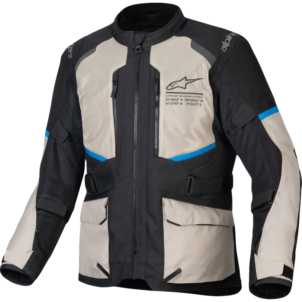 ALPINESTARS Andes Air Drystar? Jacket - Black/Laurel Gray/Bright Blue - Medium 3207924-1479-M