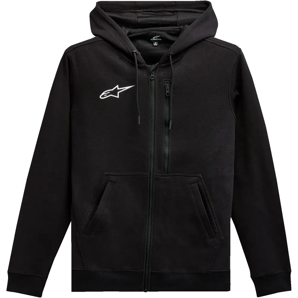 ALPINESTARS Asymmetrical Zip-up Hoodie - Black - 2XL 12135103010XXL