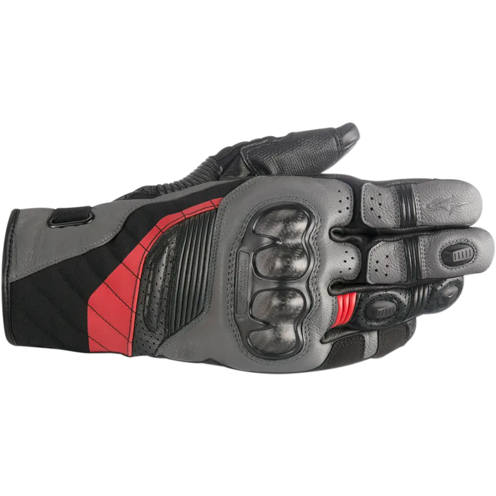 Alpinestars Belize Drystar Gloves - Black/Anthracite/Red & Black/Tobacco Brown - Black/Anthracite/Red / Small - Glove