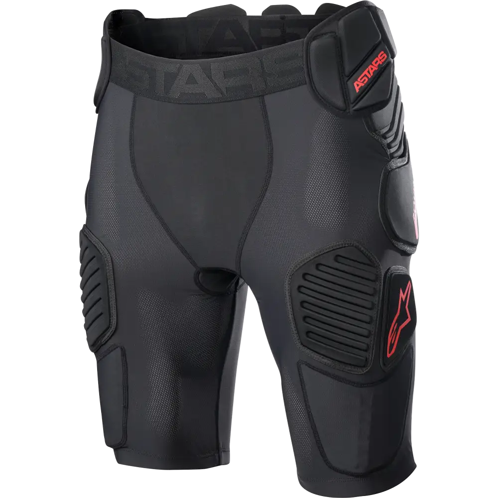 ALPINESTARS Bionic Pro Protection Shorts - Black/Red - 2XL 6507523-13-2X