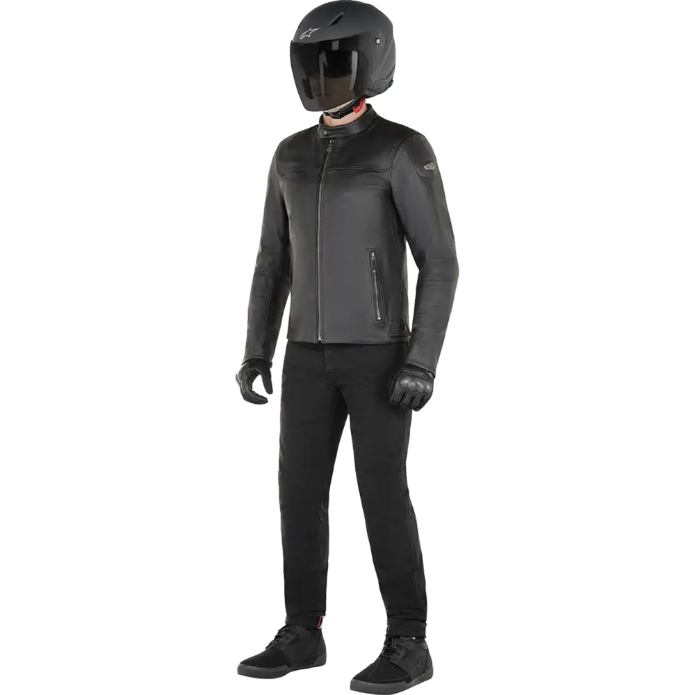 ALPINESTARS Blacktrack Leather Jacket - Black - 3XL 3103824-1100-3X