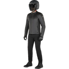 ALPINESTARS Blacktrack Leather Jacket - Black - Large 3103824-1100-L