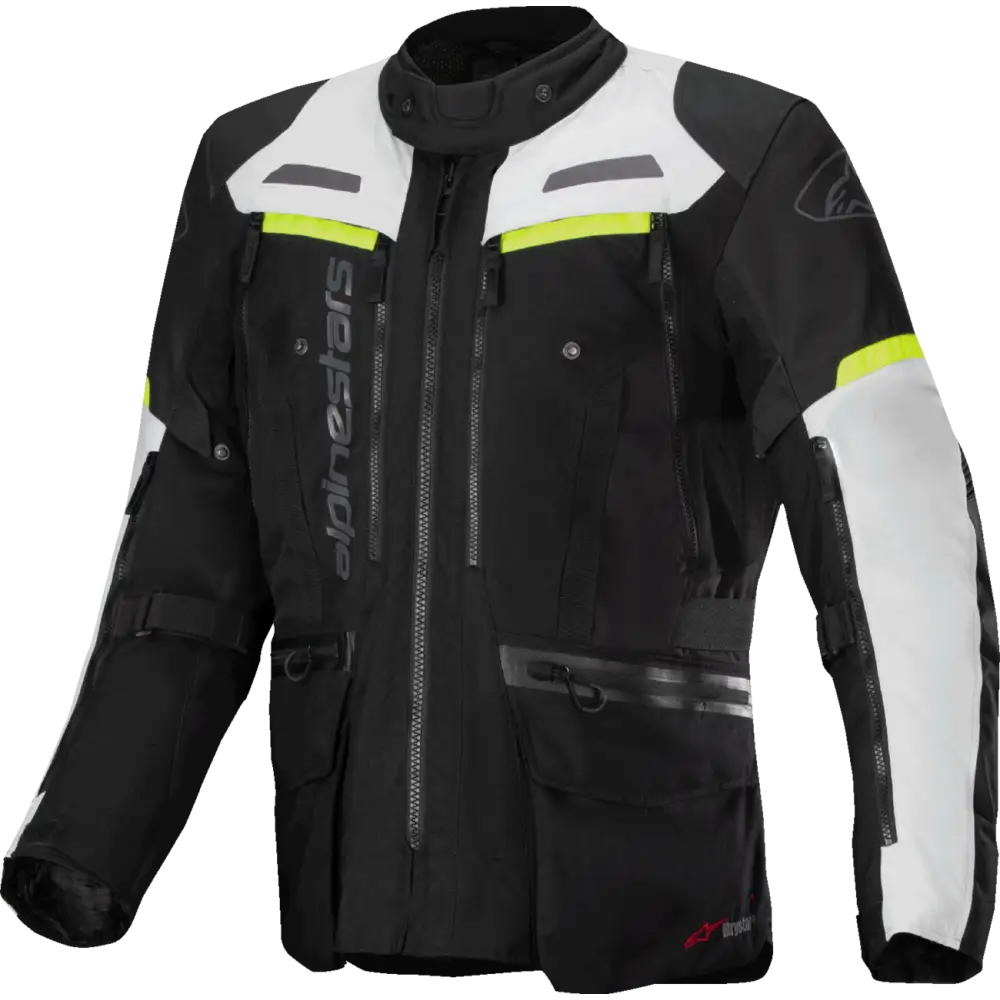 Alpinestars Bogota Pro Drystar Jacket - Dark Black/Ice Gray/Yellow Fluo - Small - Street Apparel Group