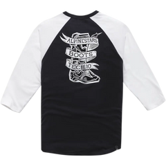 ALPINESTARS Booted Raglan T-Shirt - Black/White - Medium 1210710041020M