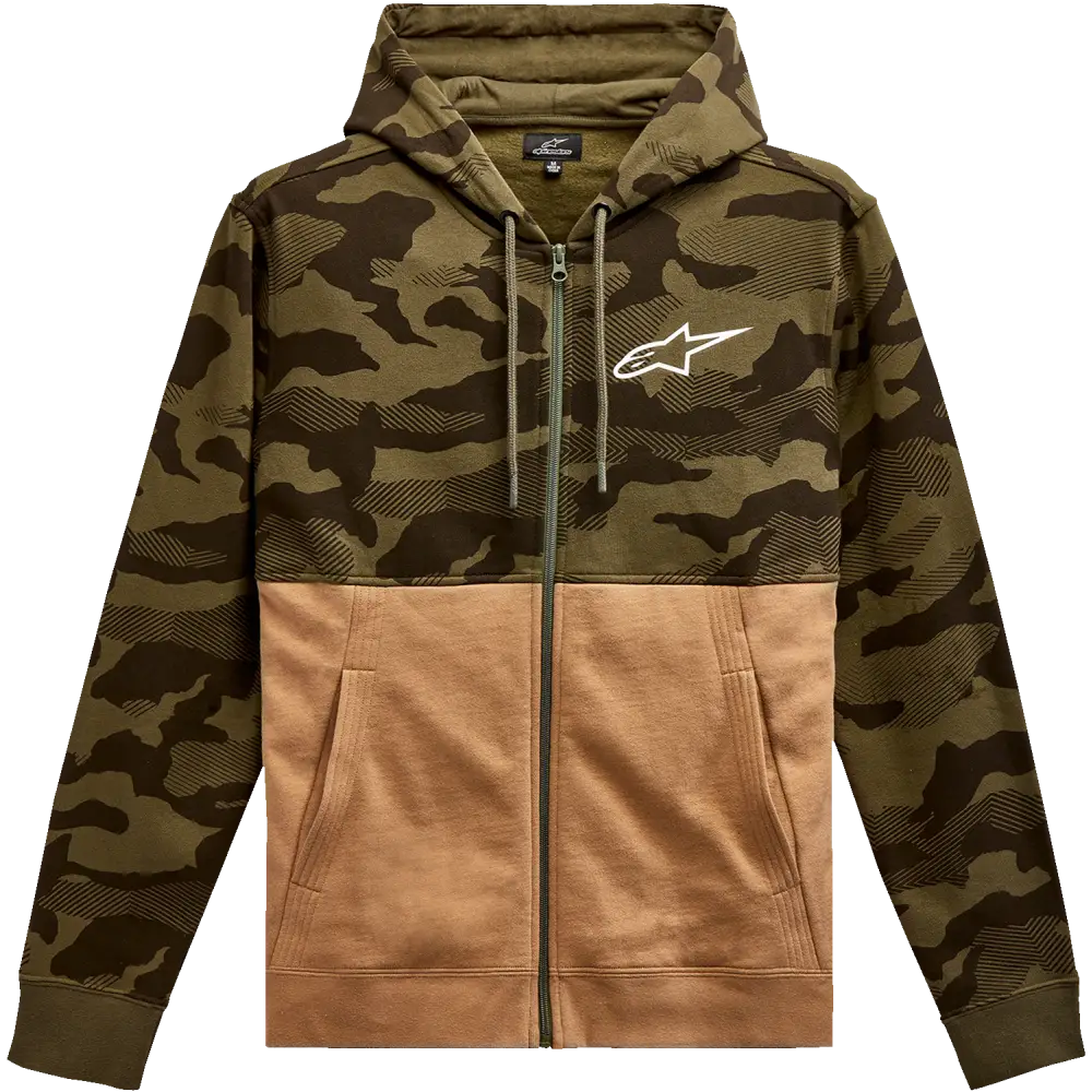ALPINESTARS Camo Block Hoodie - Military/Sand - Large 1213510506923L