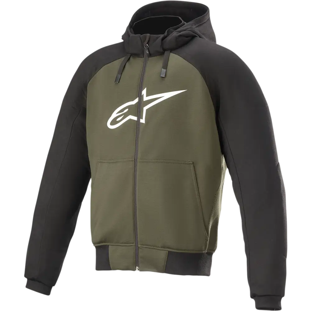 ALPINESTARS Chrome Hoodie - Black/Green - 3XL 4200918-1681-3X