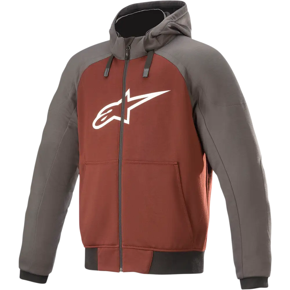 ALPINESTARS Chrome Hoodie - Gray/Burnt Orange - Large 4200918-9134-L