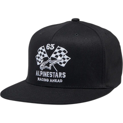ALPINESTARS Double Check Flat Bill Hat - Black/White - Large/XL 1212812301020LX