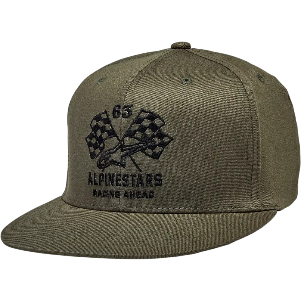 ALPINESTARS Double Check Flat Bill Hat - Military/Black - Large/XL 1212812306910LX
