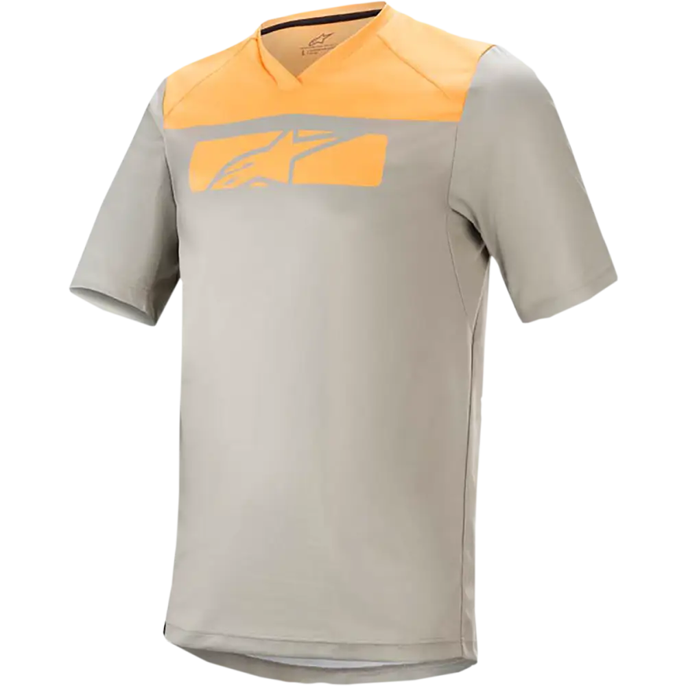 ALPINESTARS Drop 4.0 Short-Sleeve Jersey - Gray Steel/Tangerine - Large 1766220-6004-LG