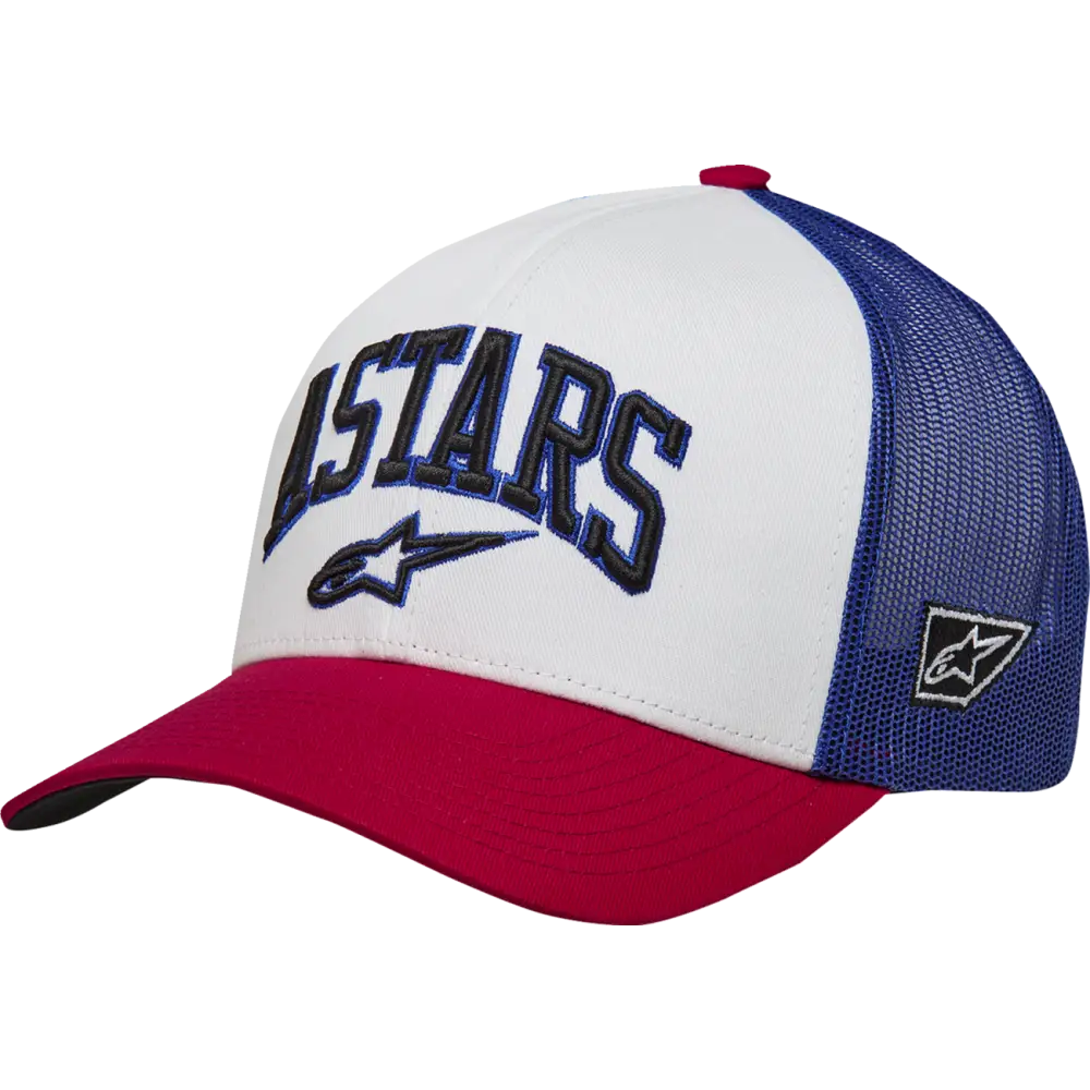 ALPINESTARS Dunker Hat - White/Red/Blue - One Size 1214-81717-2372-OS