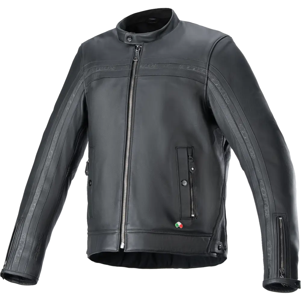 ALPINESTARS Dyno Leather Jacket - Black/Black - Medium 3103924-1100-M