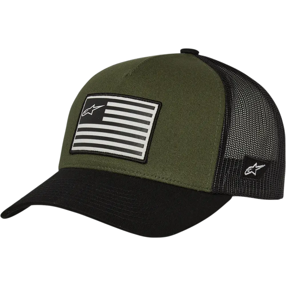 ALPINESTARS Flag Snapback Hat - Military/Black - One Size 1211810136910OS