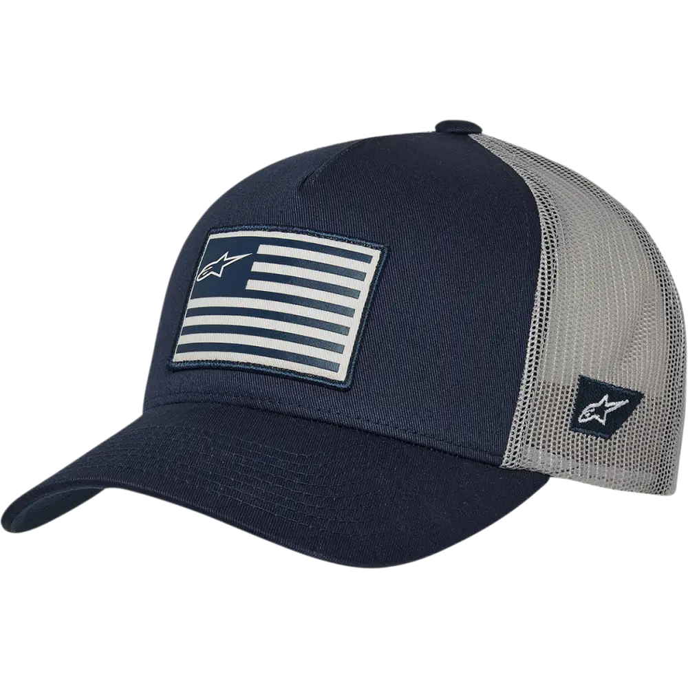 ALPINESTARS Flag Snapback Hat - Navy/Gray - One Size 1211810137011OS