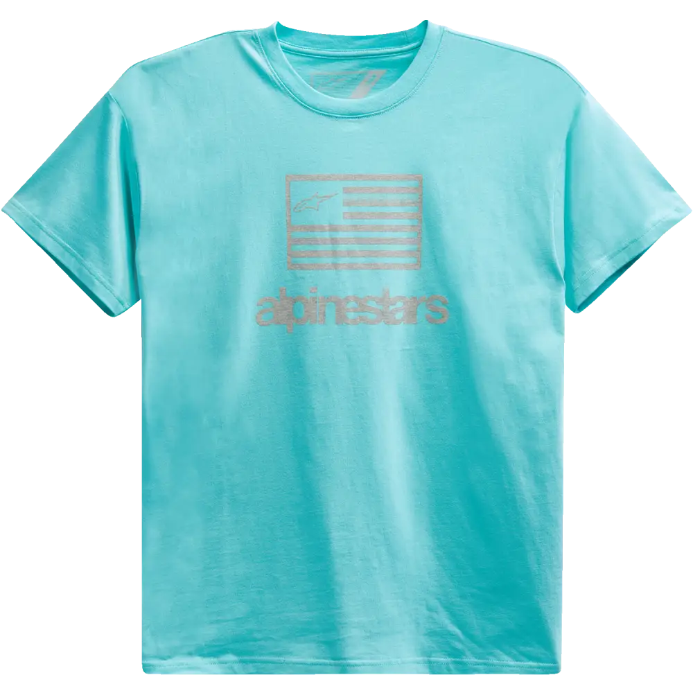 ALPINESTARS Flag T-Shirt - Light Aqua - Medium 1213726207206M